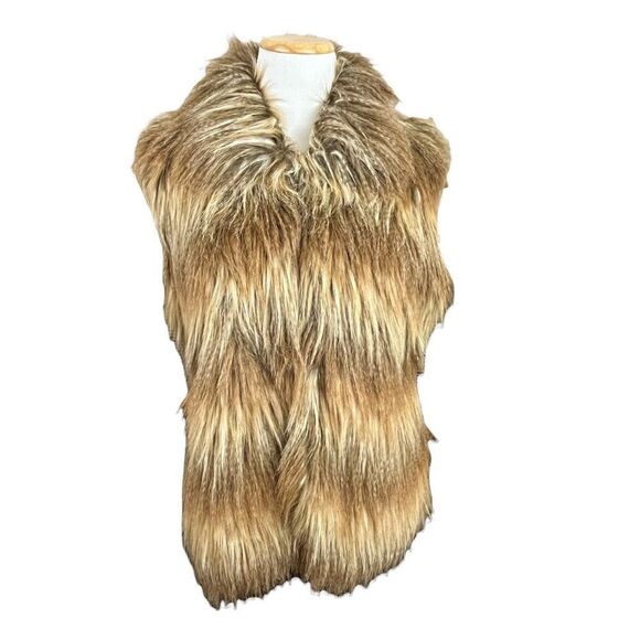 Jack BB Dakota Faux Fur Vest Jacket Large - Picture 1 of 7